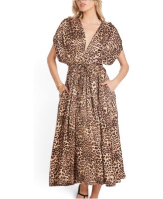 Women's Shaun Puff-Sleeve Button-Front Tie-Waist Shirtdress