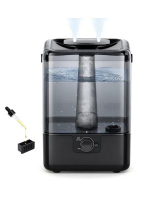 YZY6001 6L Cool Mist Humidifier for Bedroom & Large Room, Quiet Ultrasonic Humidifier, Up to 50H Runtime, Black