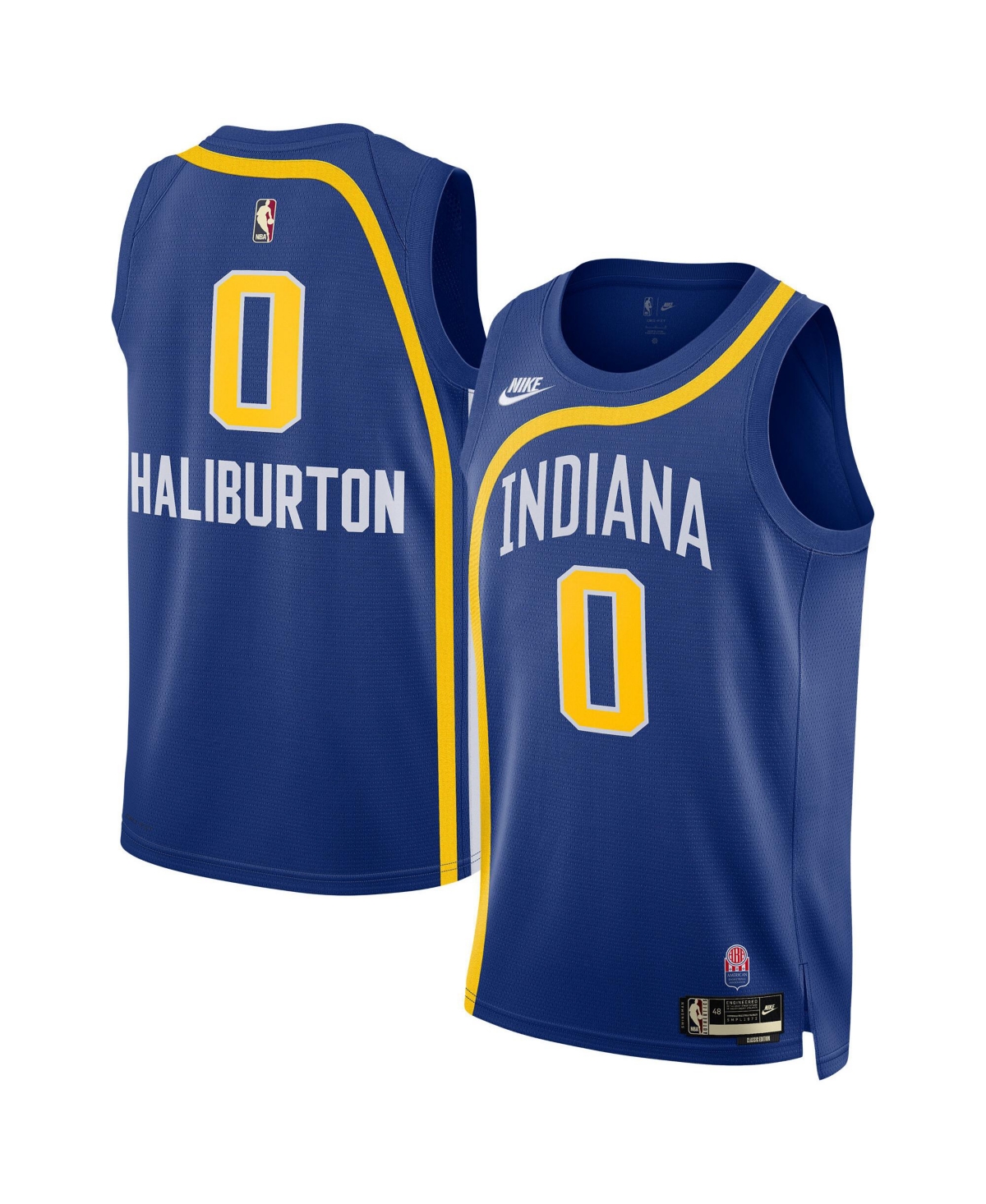 Nike Men's and Women's Tyrese Haliburton Blue Indiana Pacers Classic Edition Swingman Jersey - Blue