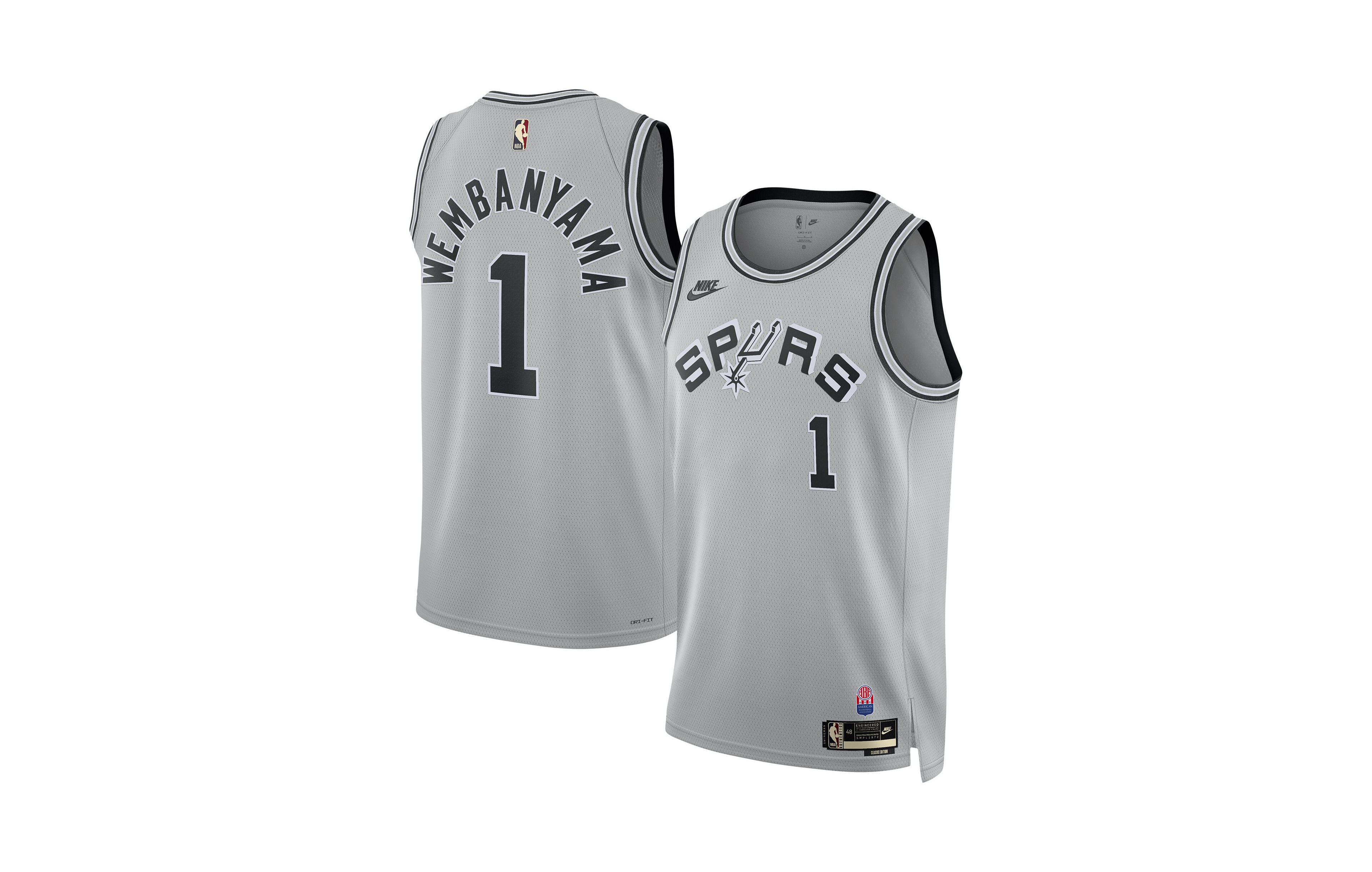 Nike Men's and Women's Victor Wembanyama Silver San Antonio Spurs Classic Edition Swingman Jersey