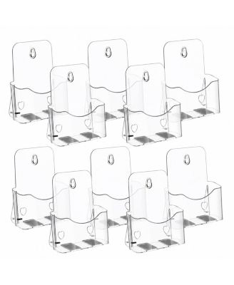 10 Pack Acrylic Brochure Holders Wall Mount Desk Display