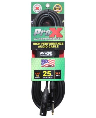 XC-PXM25 25' 1/4" TS-M to XLR-M Unbalanced High Performance Audio Cable