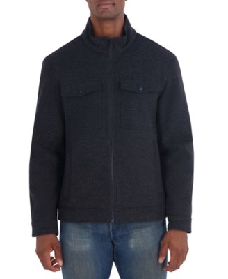 Men's Wool-Blend Stand Collar Jacket