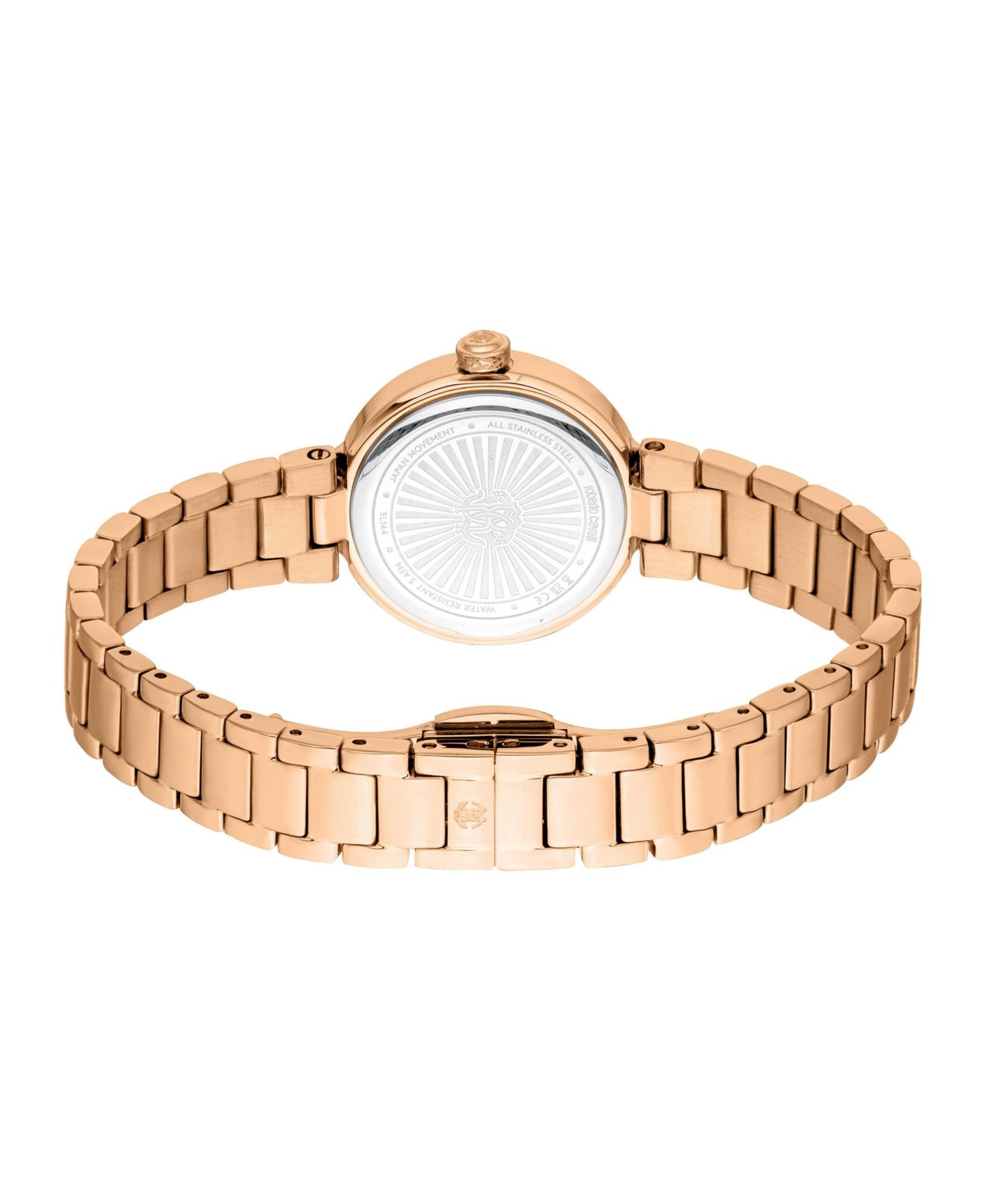 Женские часы Roberto Cavalli Quartz Rose Gold Stainless Steel Bracelet Watch, 26 mm, цвет: Розовый — фото 2
