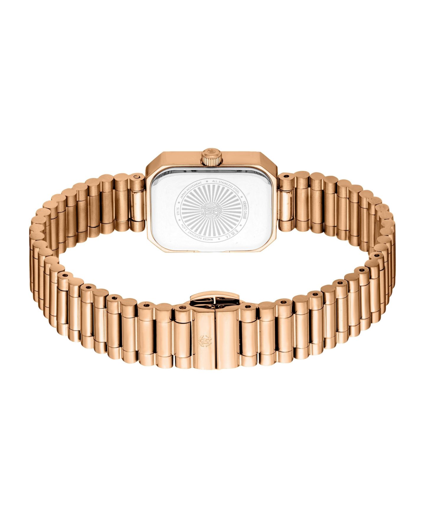 Женские часы Roberto Cavalli Quartz Eterea Rose Gold-Tone Stainless Steel Bracelet Watch, 20mm, цвет: Розовый — фото 2
