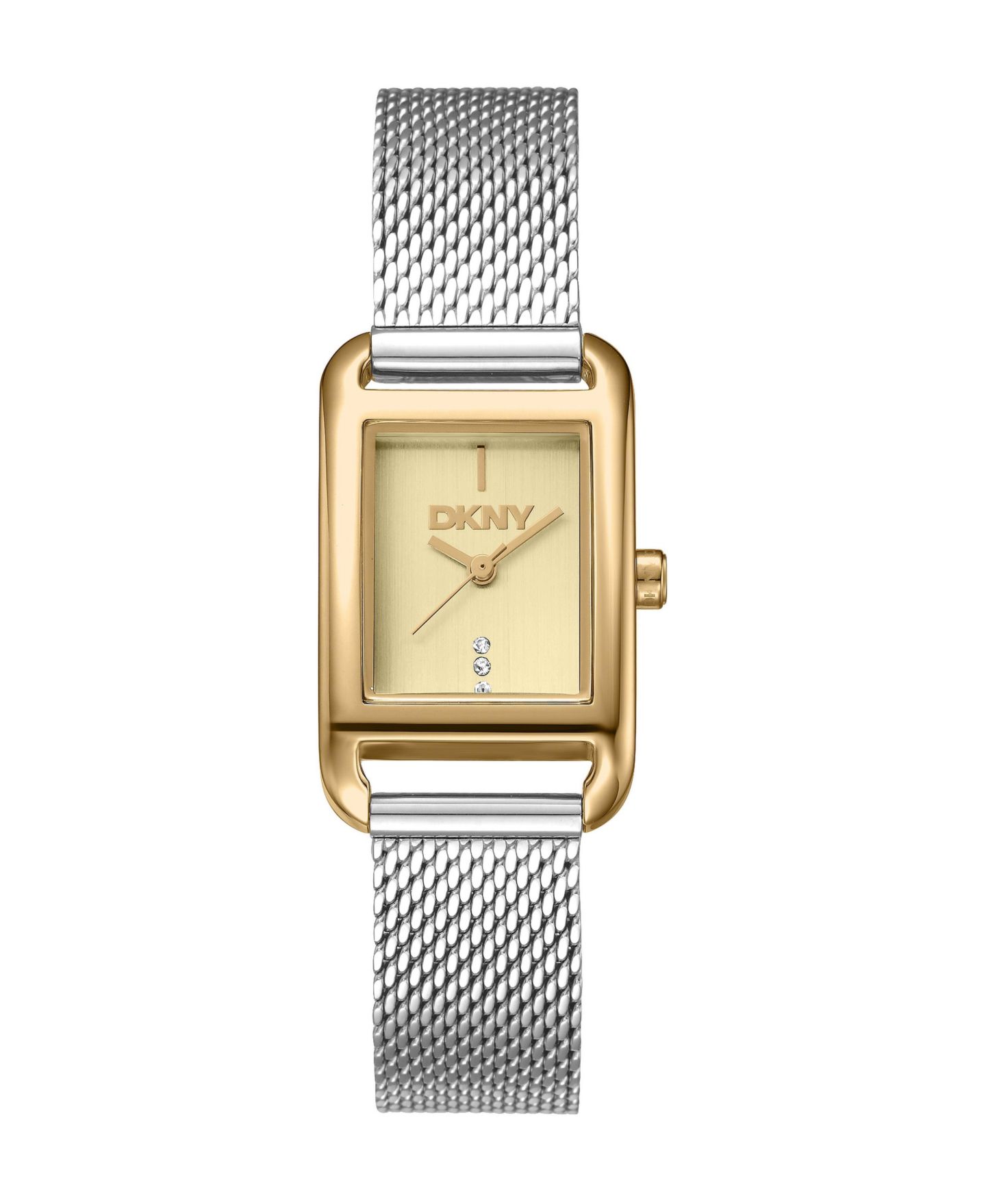 Женские часы DKNY Quartz Analog Silver Stainless Steel Bracelet Watch, 21 mm, цвет: Золотой — фото 1