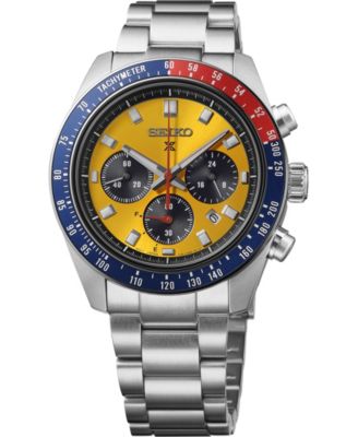 Men's Prospex Speedtimer Silver-Tone Stainless Steel Bracelet Watch 41.4mm