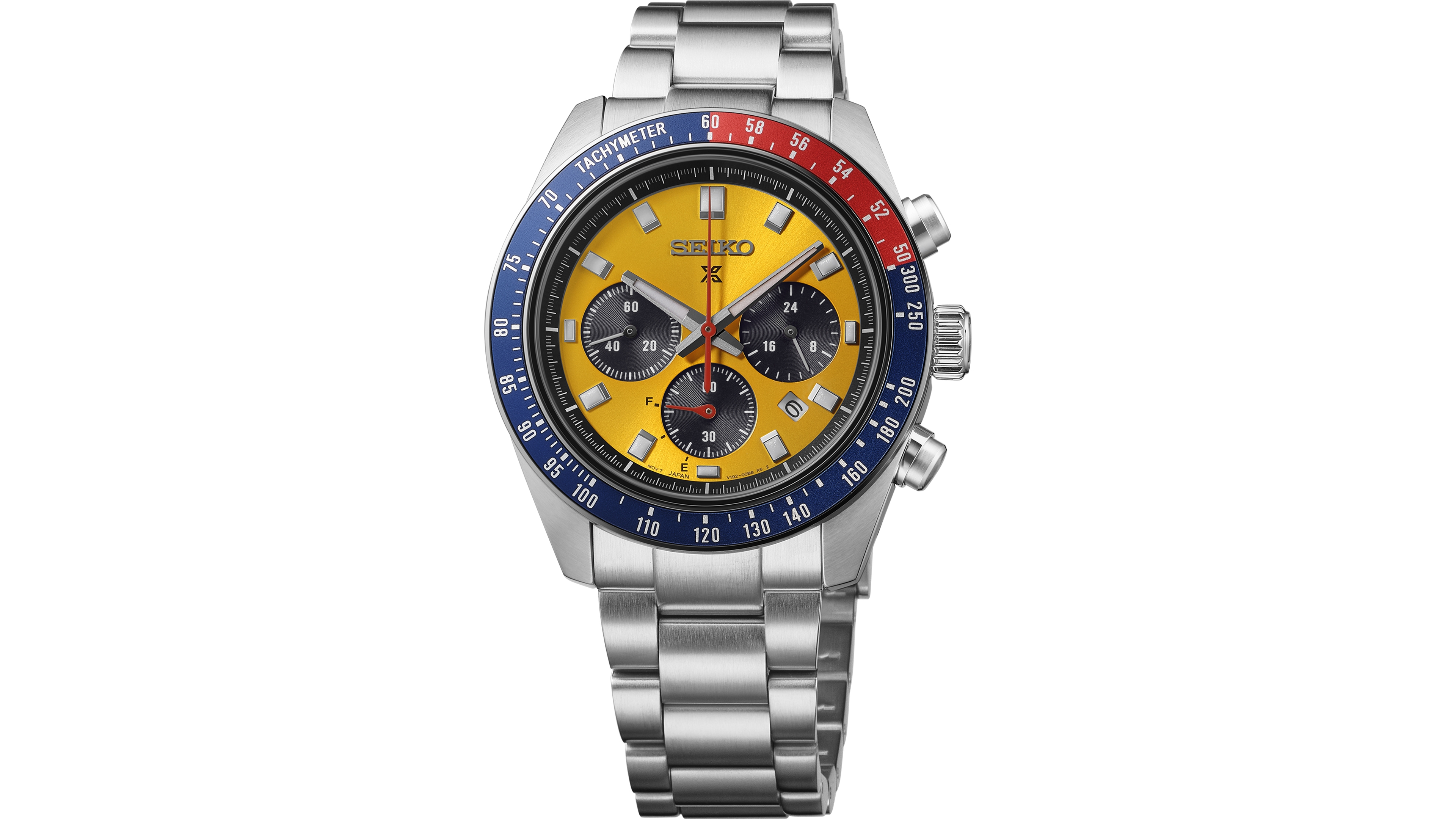 Seiko Men's Prospex Speedtimer Silver-Tone Stainless Steel Bracelet Watch 41.4mm