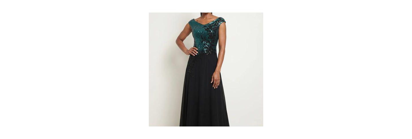 Женское платье Luna Fashion House Greta Floor-Length Sequin Floral-Applique Gown — фото 8