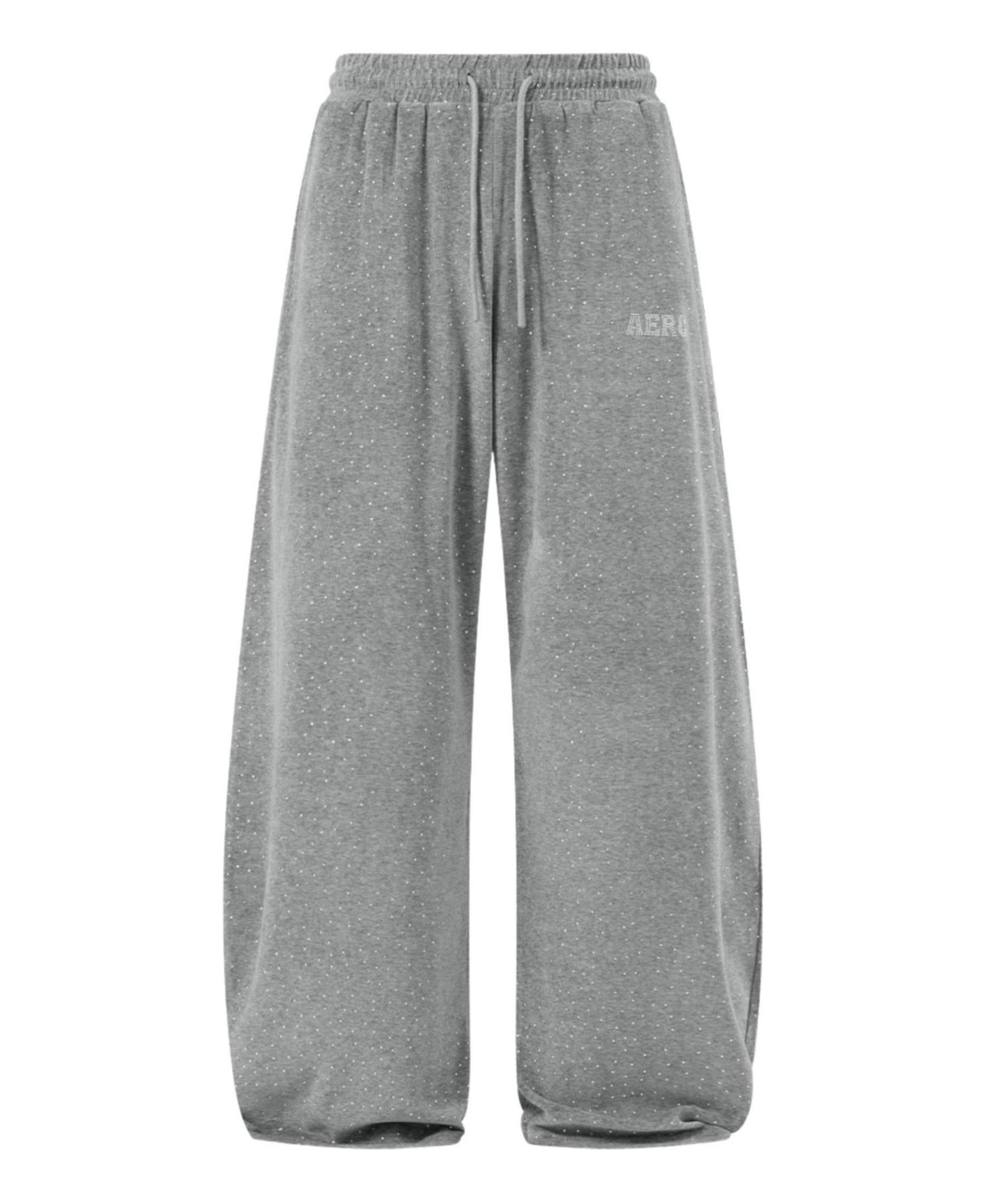 Женские брюки AELFRIC EDEN Rhinestone Velour Baggy Sweatpants, цвет: Тёмный серый — фото 4