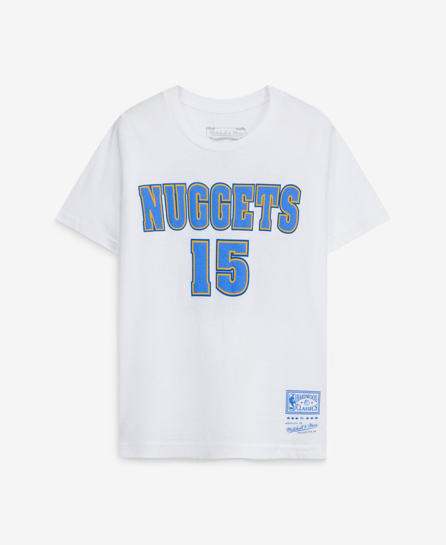 Детская футболка Mitchell & Ness Carmelo Anthony White Denver Nuggets Hardwood Classics Name & Number — фото 2