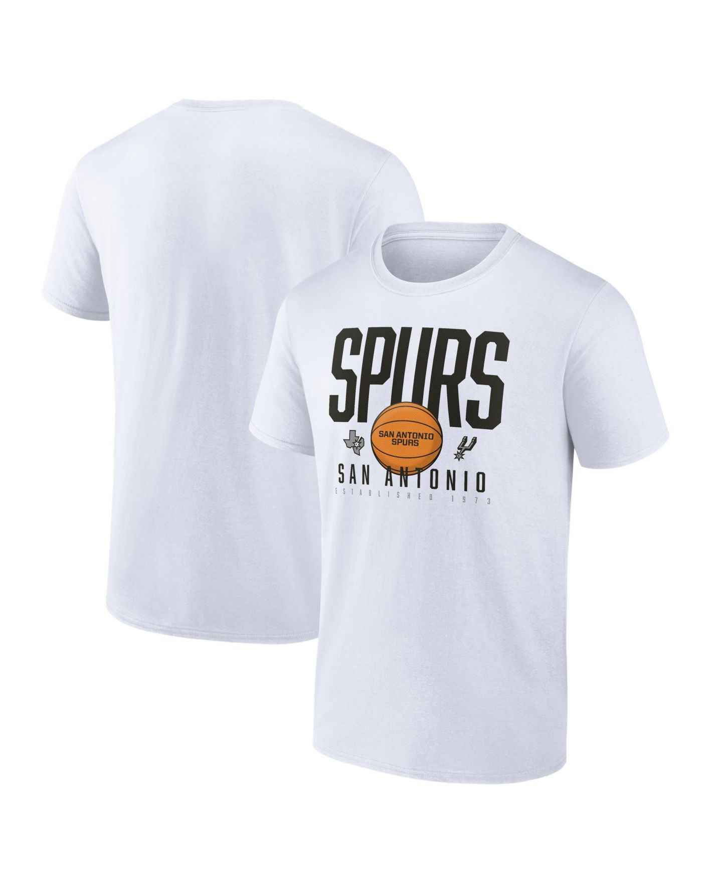 Мужская футболка Fanatics White San Antonio Spurs After Regulation Bi-Blend — фото 1