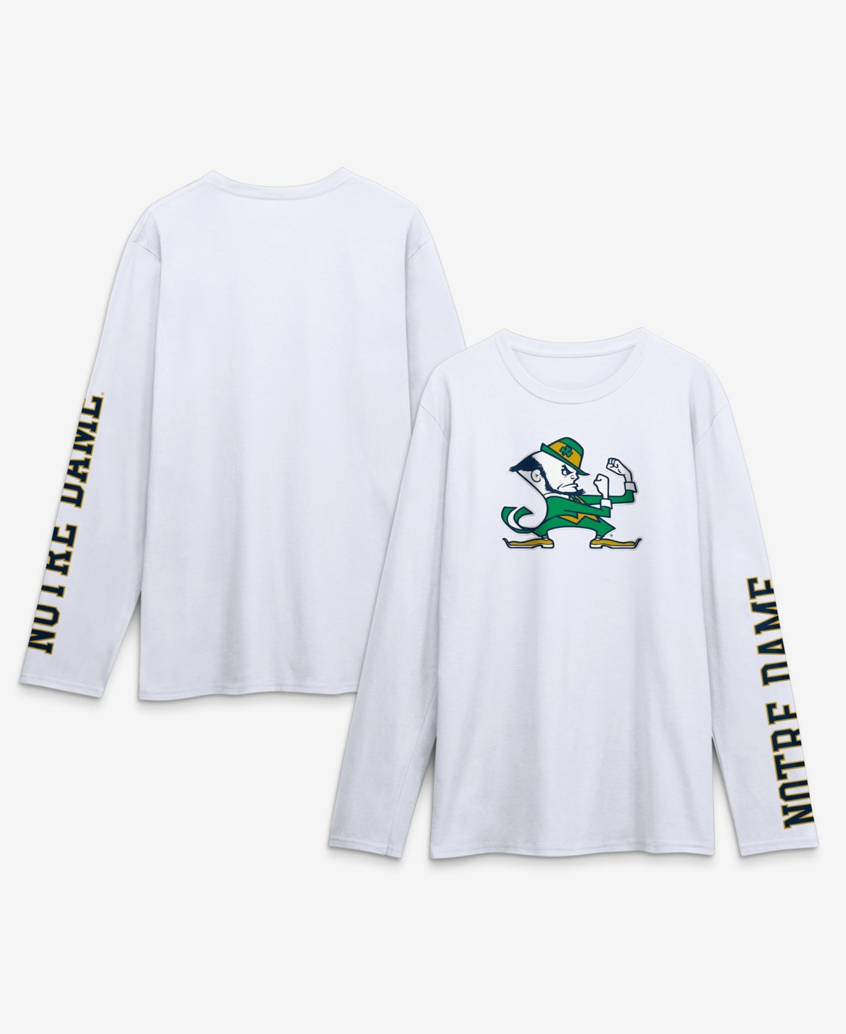 Logo Athletic Men's White Notre Dame Fighting Irish Primary Logo Long-Sleeve T-Shirt - White