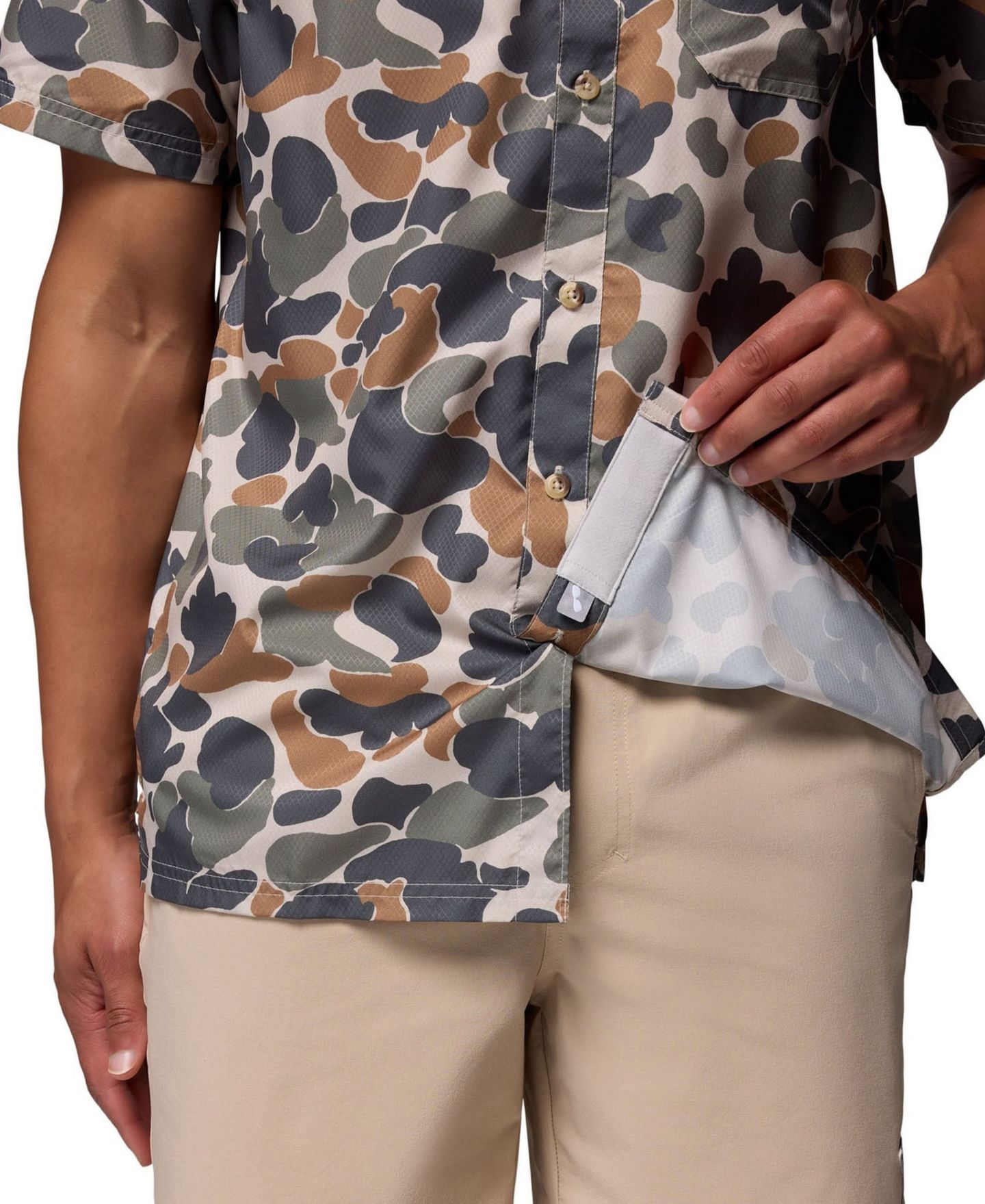 Мужская рубашка Columbia Camo Texas Longhorns Super Slack Tide Omni-Wick Button-Up — фото 7