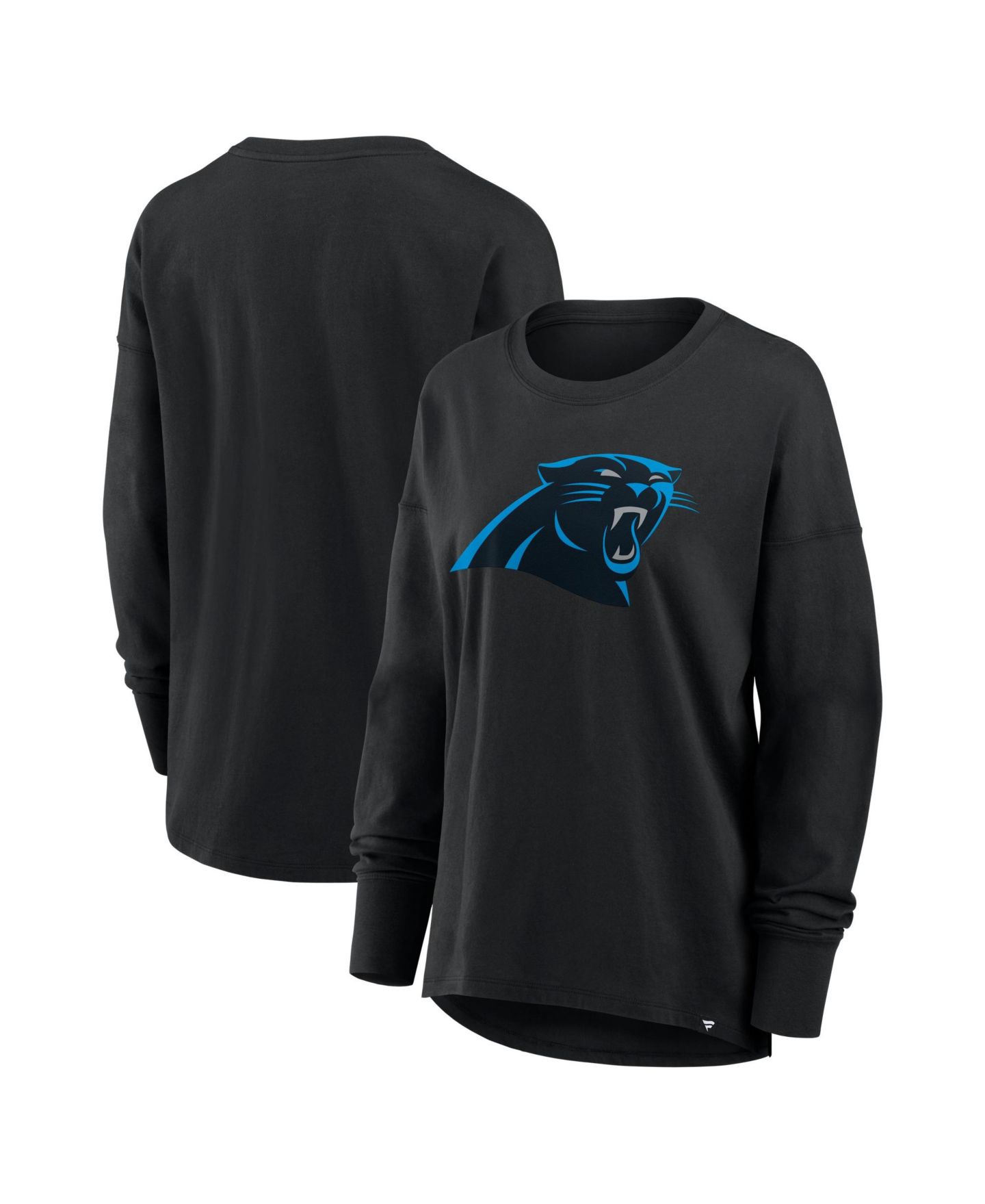 Женская футболка Fanatics Black Carolina Panthers Relaxed Hip Essential Long-Sleeve — фото 1