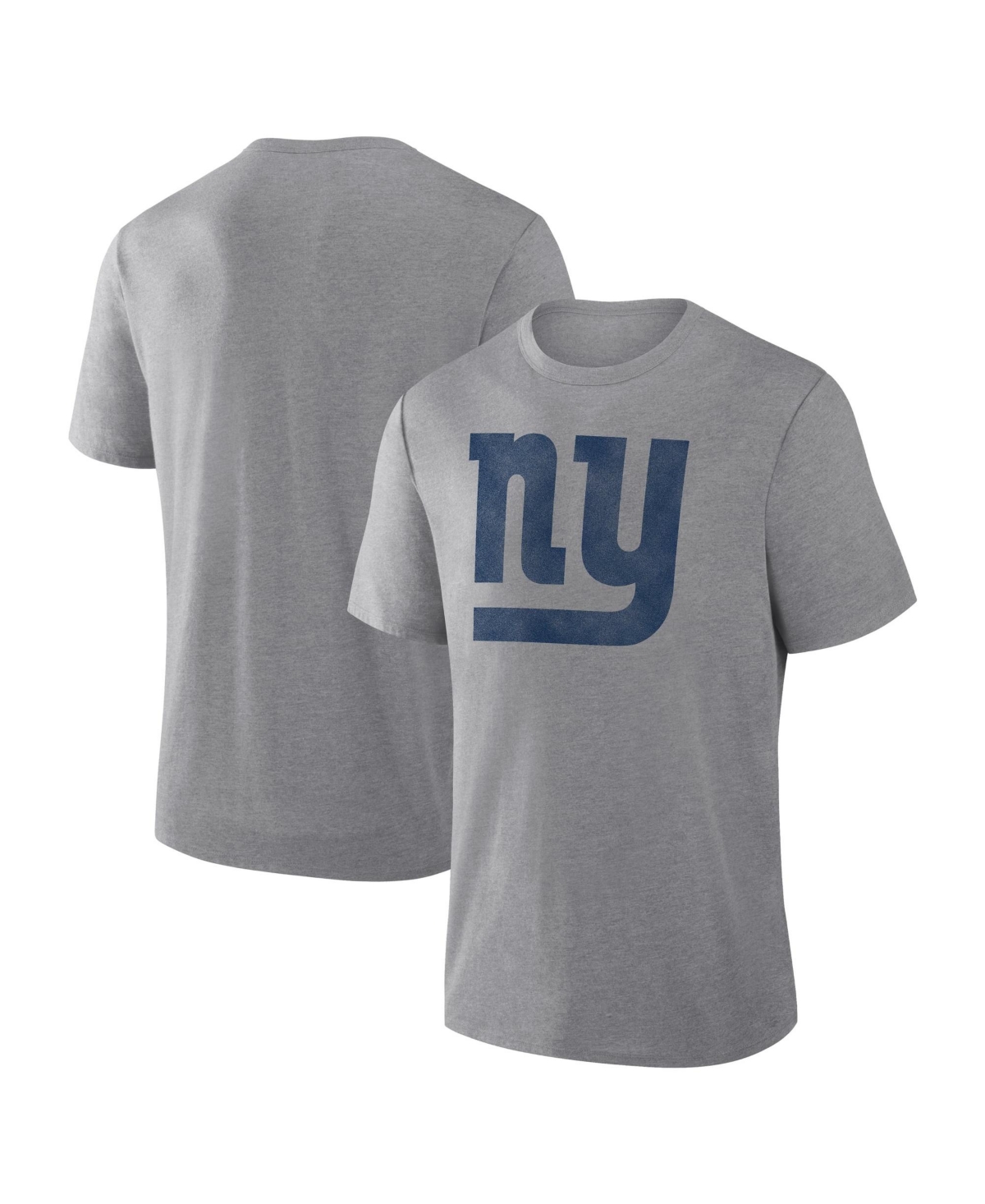Fanatics Men's Heather Gray New York Giants Vintage Heritage Tribute Tri-Blend T-Shirt - Heather Gray