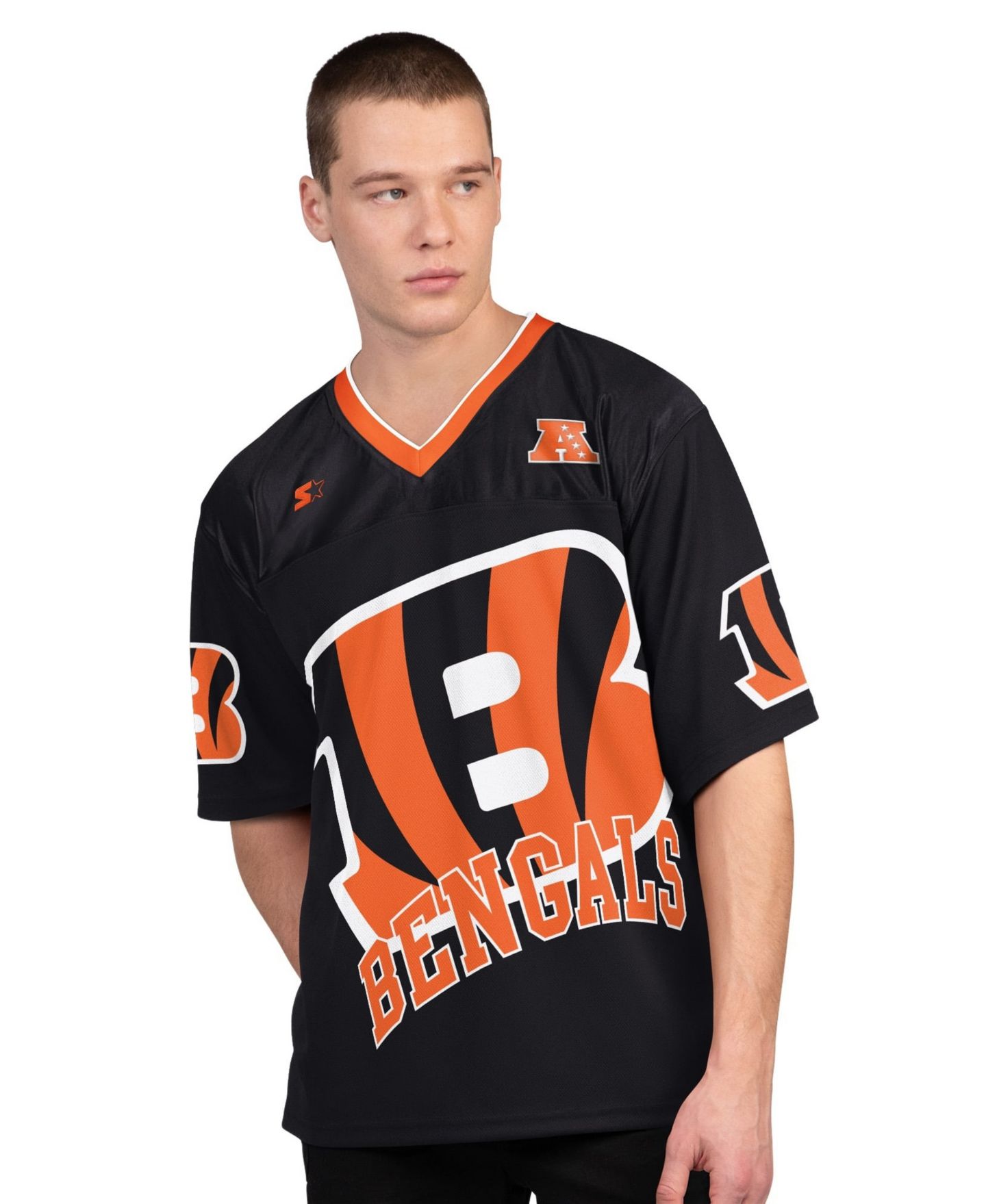 Мужские футболки Starter Black/White Cincinnati Bengals Short-Sleeve Long-Sleeve T-Shirt Combo Pack — фото 3