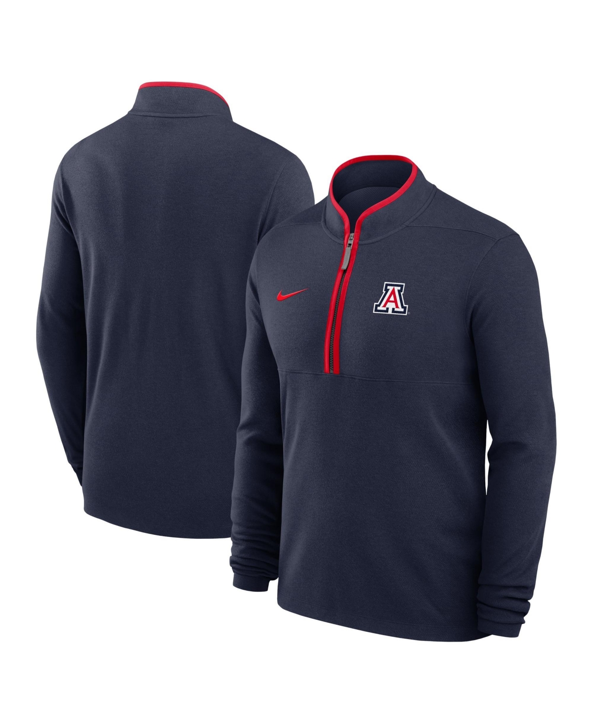 Nike Men's Navy Arizona Wildcats Courtside Victory Dri-fit Half-Zip Pullover - Navy, Red