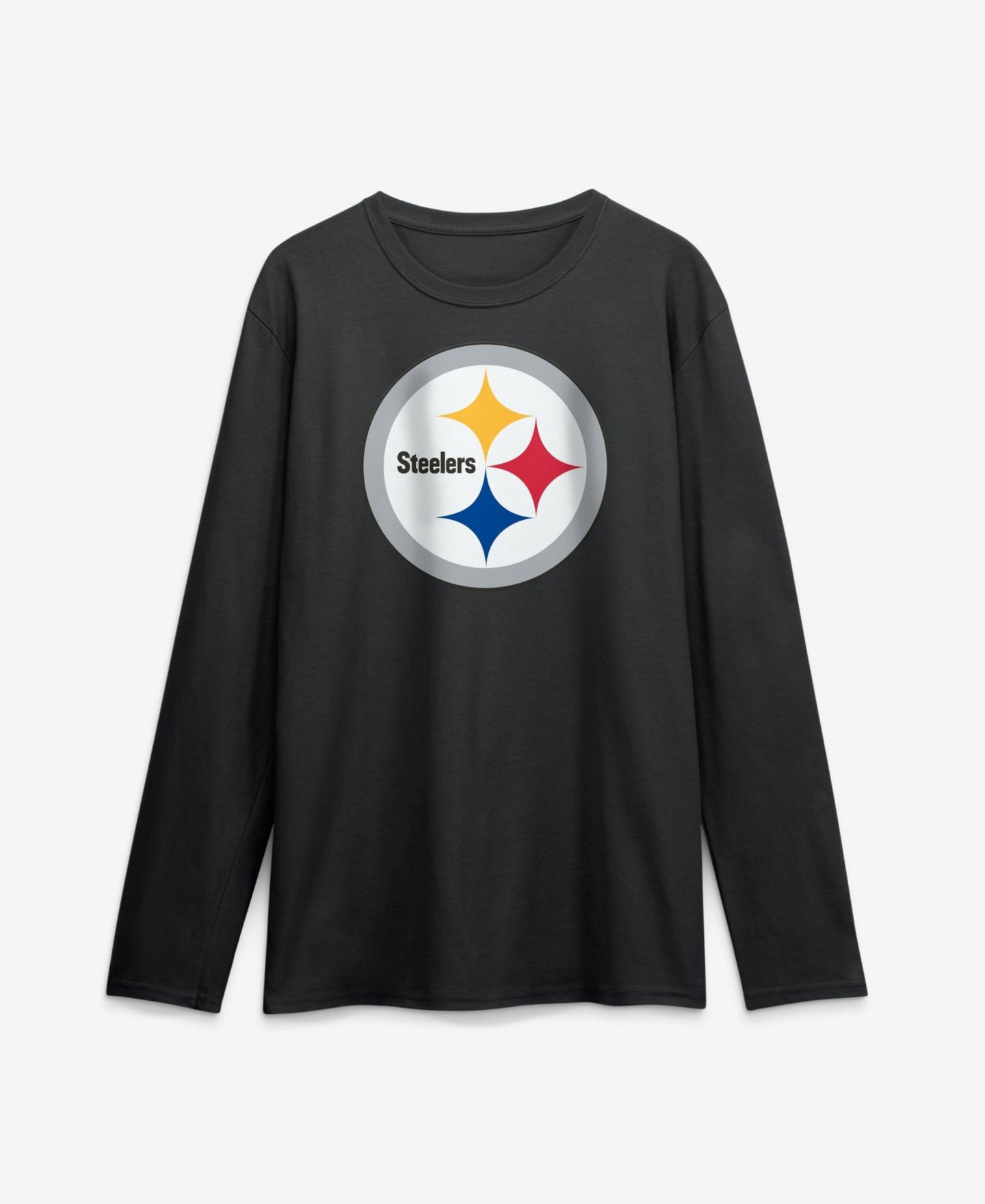 Мужская футболка Logo Athletic Black Pittsburgh Steelers Primary Logo Long-Sleeve — фото 1