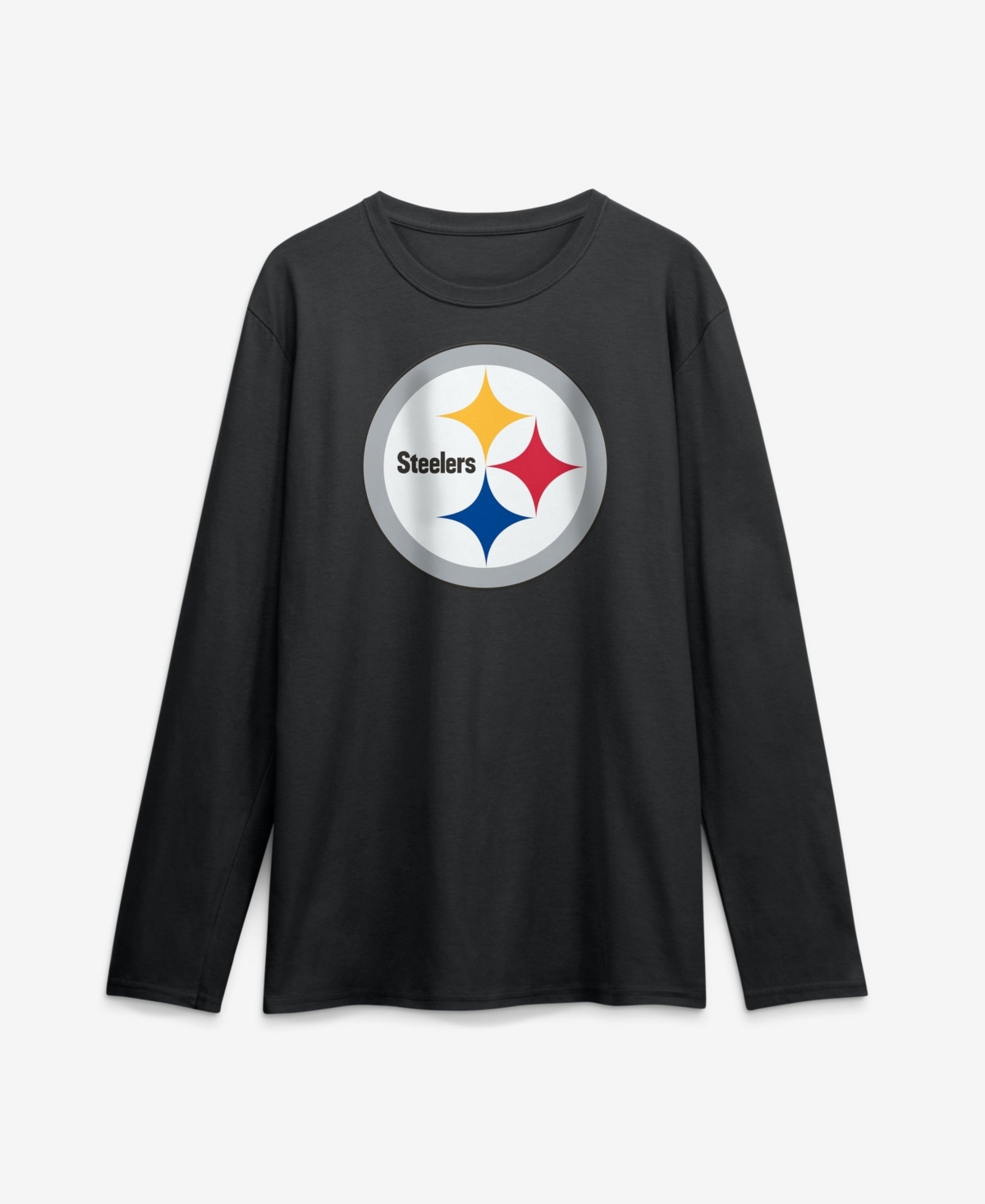 Logo Athletic Men's Black Pittsburgh Steelers Primary Logo Long-Sleeve T-Shirt - Black