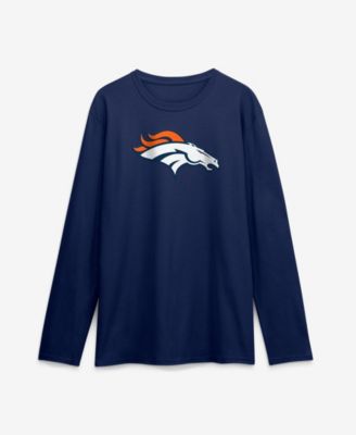 Men's Navy Denver Broncos Primary Logo Long-Sleeve T-Shirt