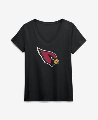 Women's Black Arizona Cardinals Primary Logo V-Neck T-Shirt
