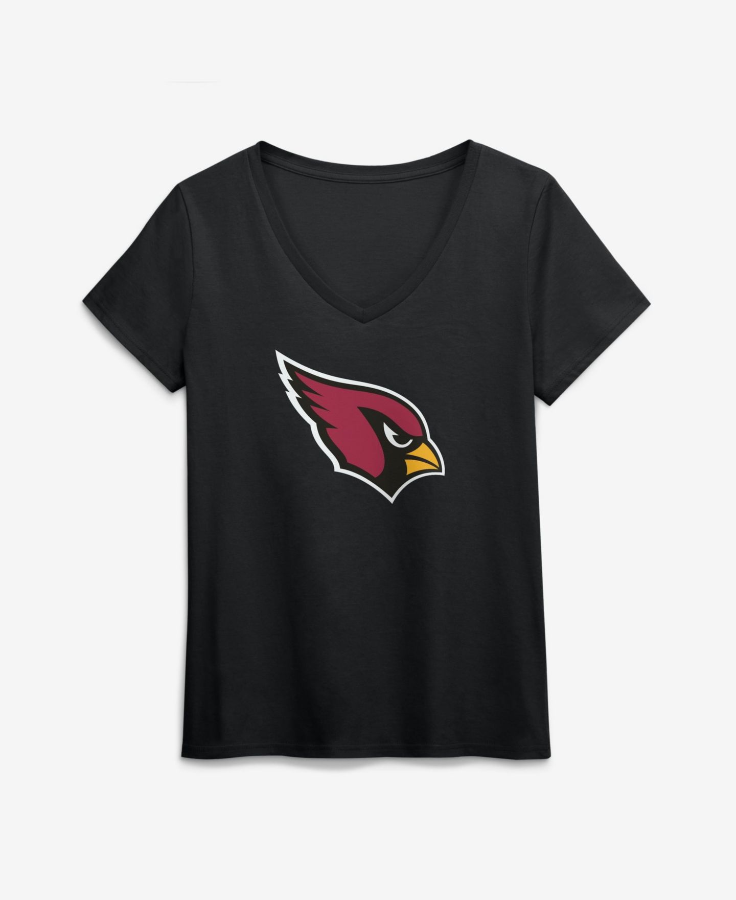 Женская футболка Logo Athletic Black Arizona Cardinals Primary Logo V-Neck — фото 1