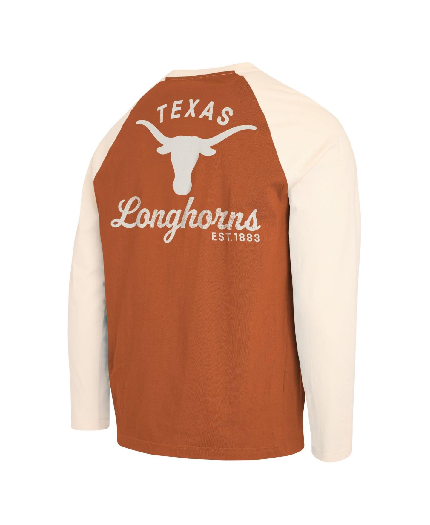 Мужская футболка Darius Rucker Collection By Fanatics Texas Orange/White Texas Longhorns Henley Long-Sleeve — фото 4