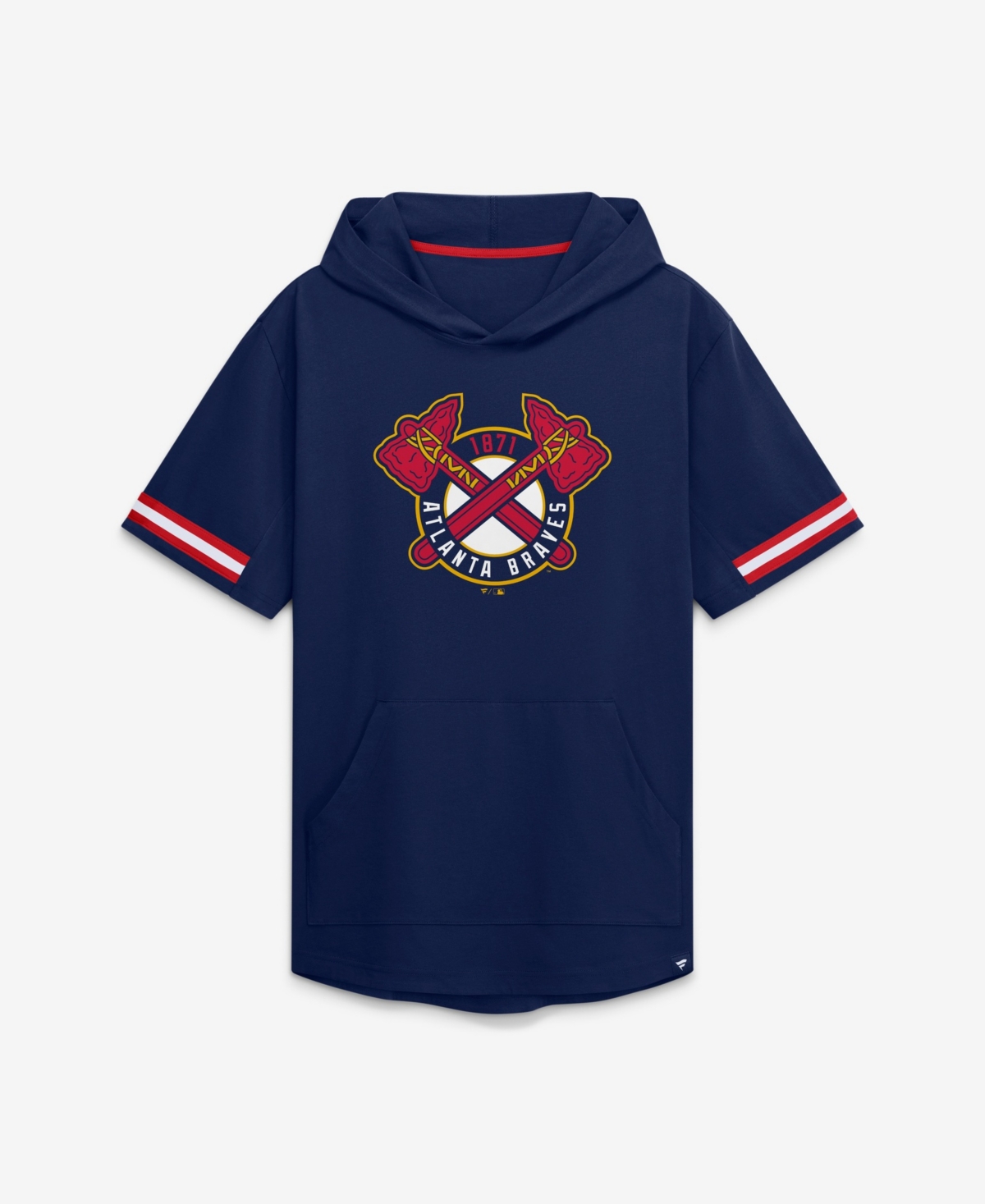 Fanatics Men's Navy Atlanta Braves Optimal Play Hooded T-Shirt - Navy, Red