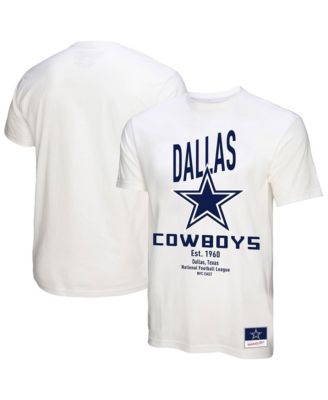 Women's White Dallas Cowboys Logo Rise Boyfriend T-Shirt
