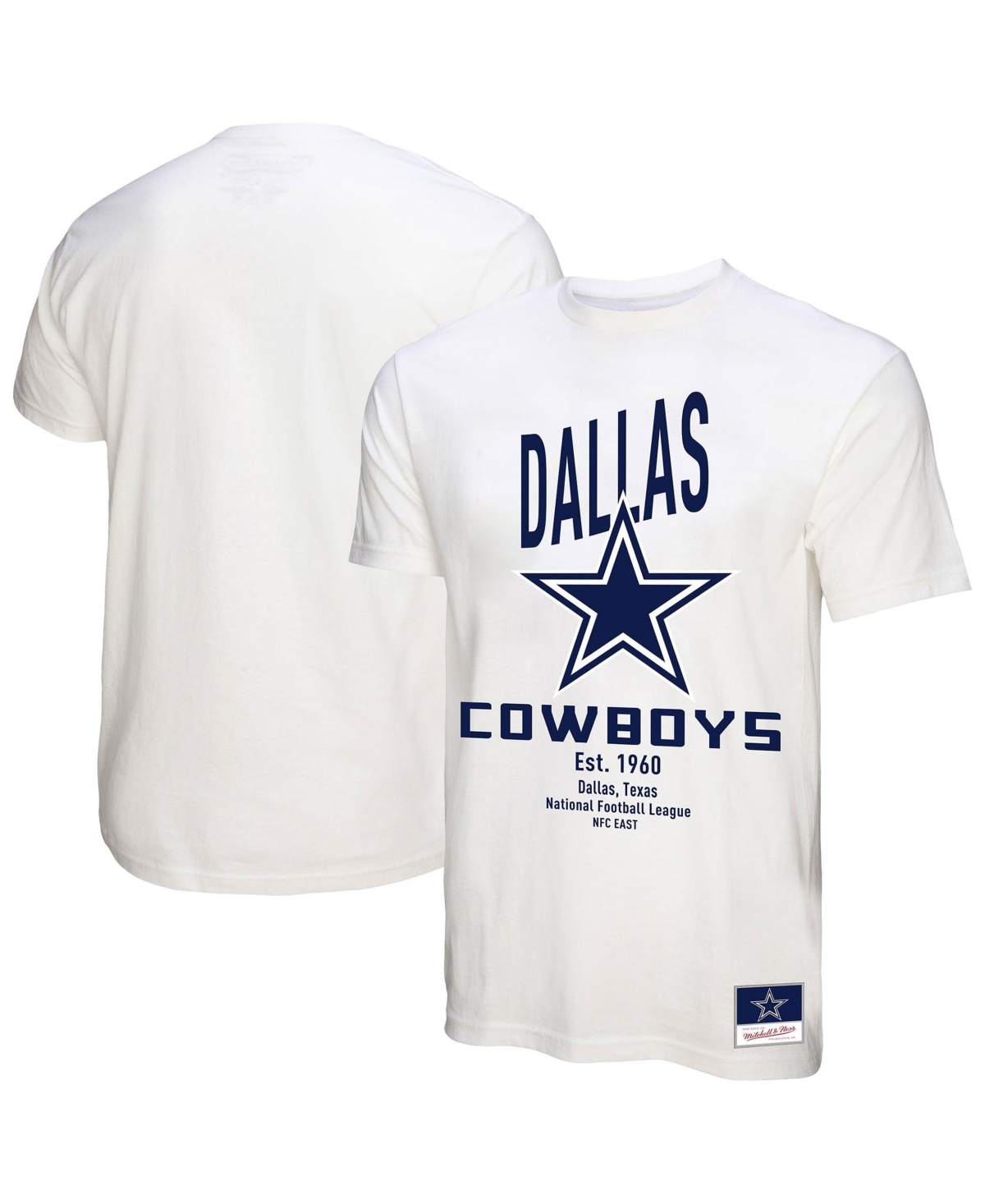 Mitchell & Ness Women's White Dallas Cowboys Logo Rise Boyfriend T-Shirt - White