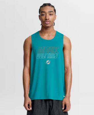 Men's Aqua Miami Dolphins Kickoff Miler Dri-FIT Tank&iquest; Top