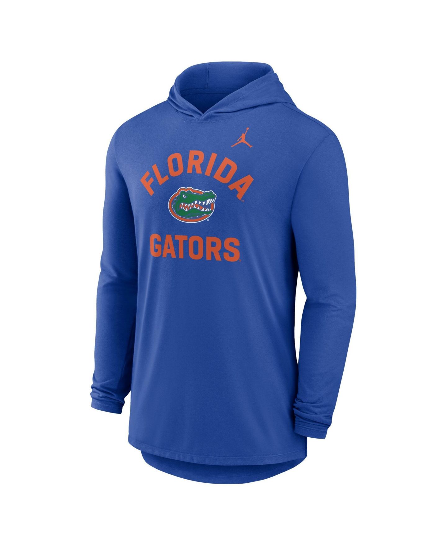 Мужская футболка Jordan Royal Florida Gators Primetime Arch Tri-Blend Dri-FIT Long-Sleeve Hooded — фото 6
