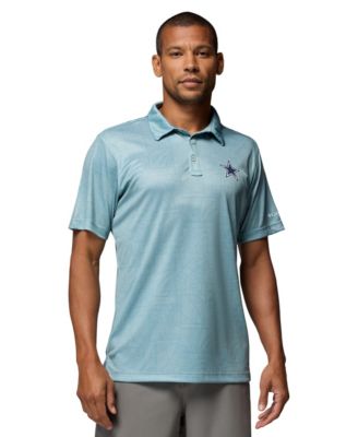 Men's Light Blue Dallas Cowboys Super Terminal Tackle Omni-Shade Polo Shirt