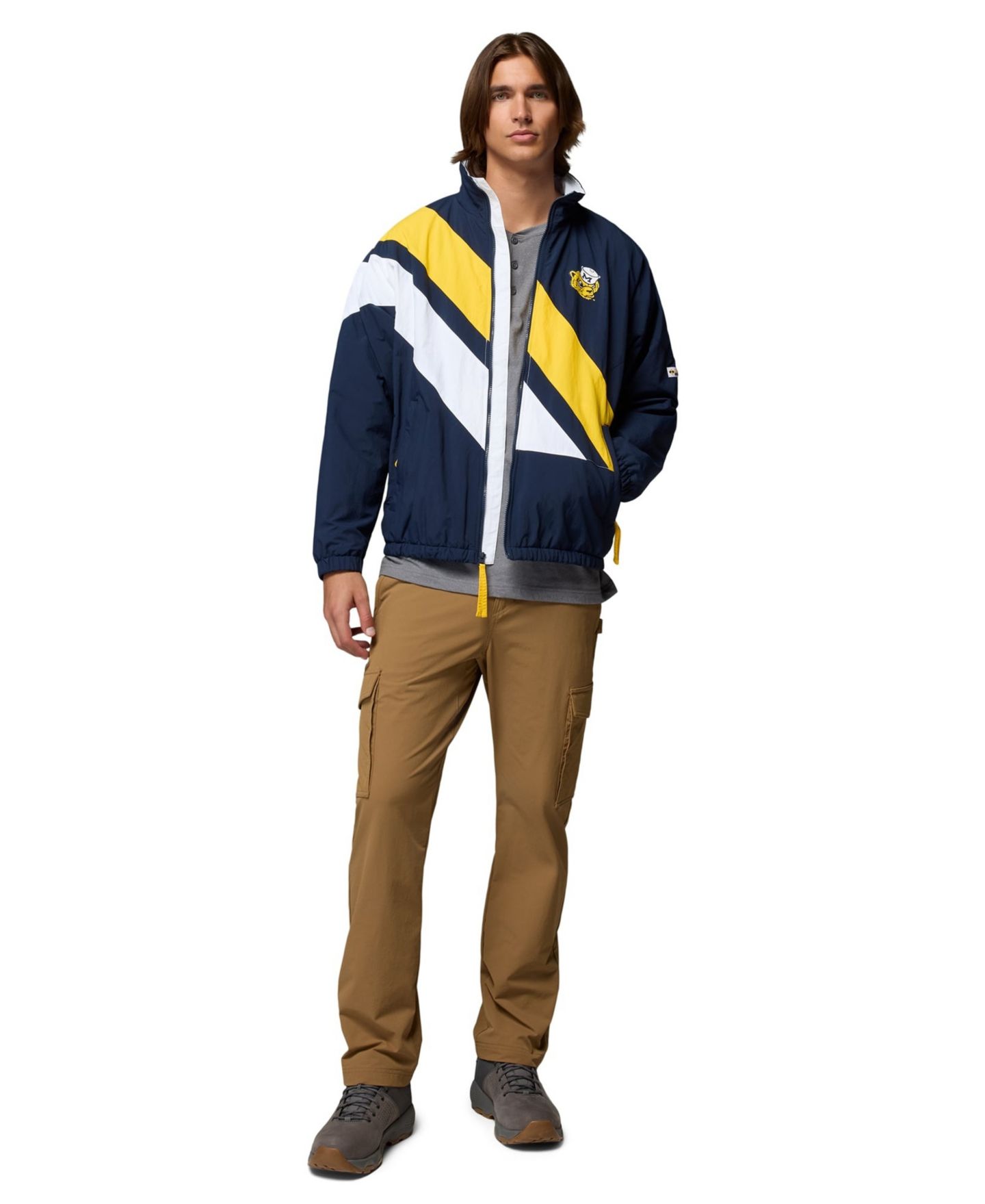 Мужская куртка Columbia Navy Michigan Wolverines Reventure Full-Zip Windbreaker Omni-Shield — фото 3