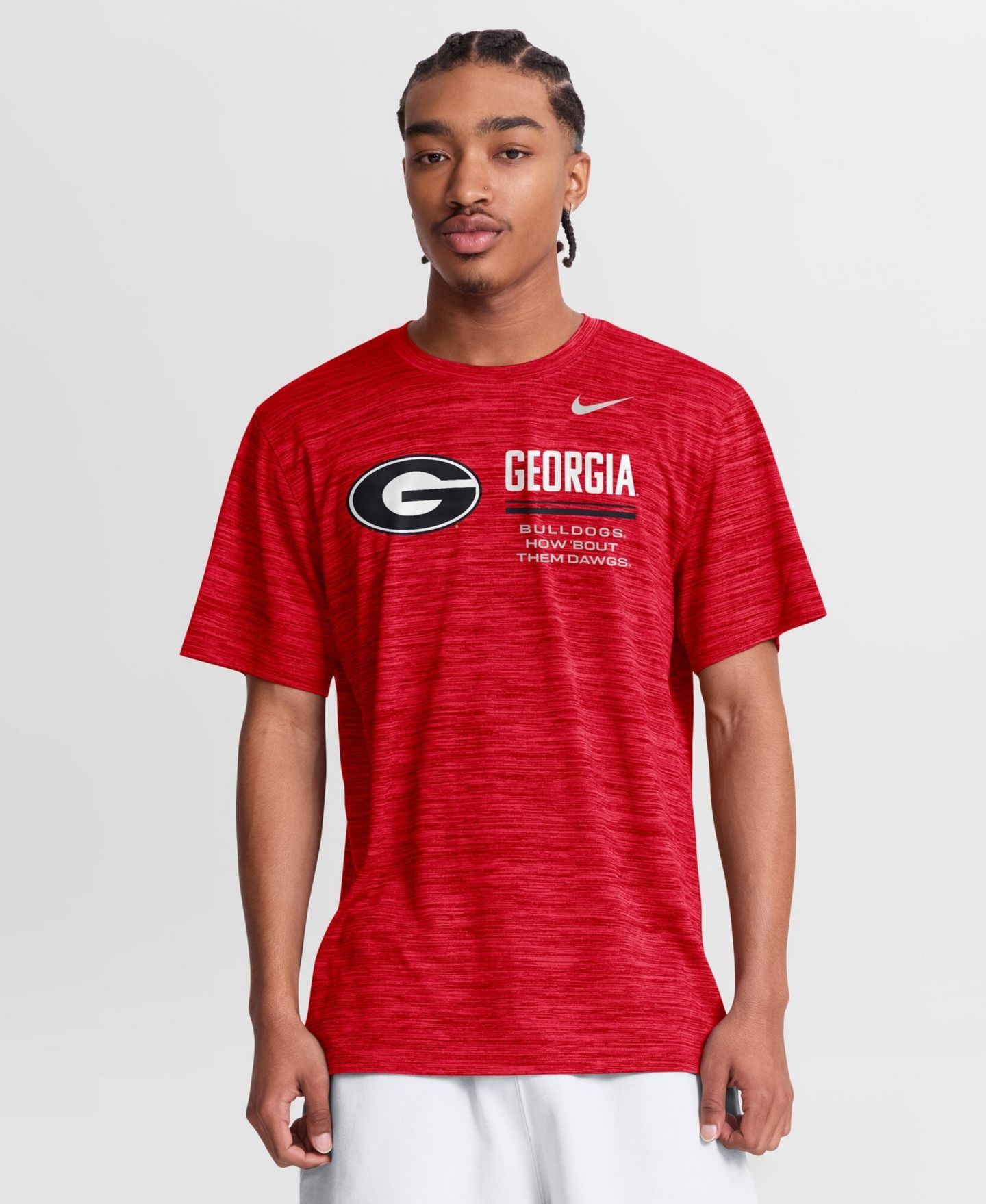 Мужская футболка Nike Red Georgia Bulldogs Sideline Velocity Dri-FIT — фото 1