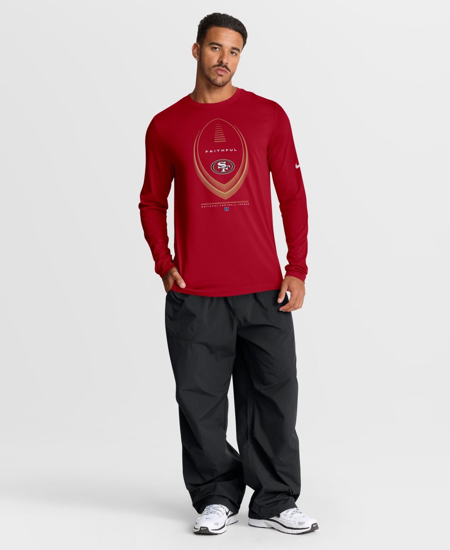 Мужская футболка Nike Scarlet San Francisco 49ers Legend Icon Dri-FIT Long-Sleeve — фото 5