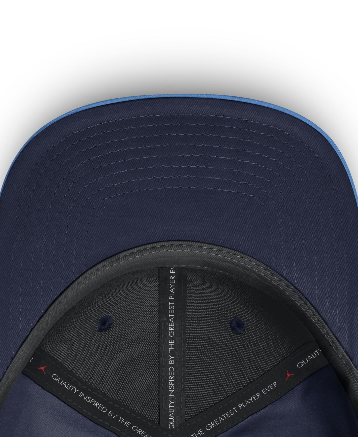 Мужские головные уборы Jordan Navy North Carolina Tar Heels Dri-FIT Primetime Script Fitted Hat — фото 4