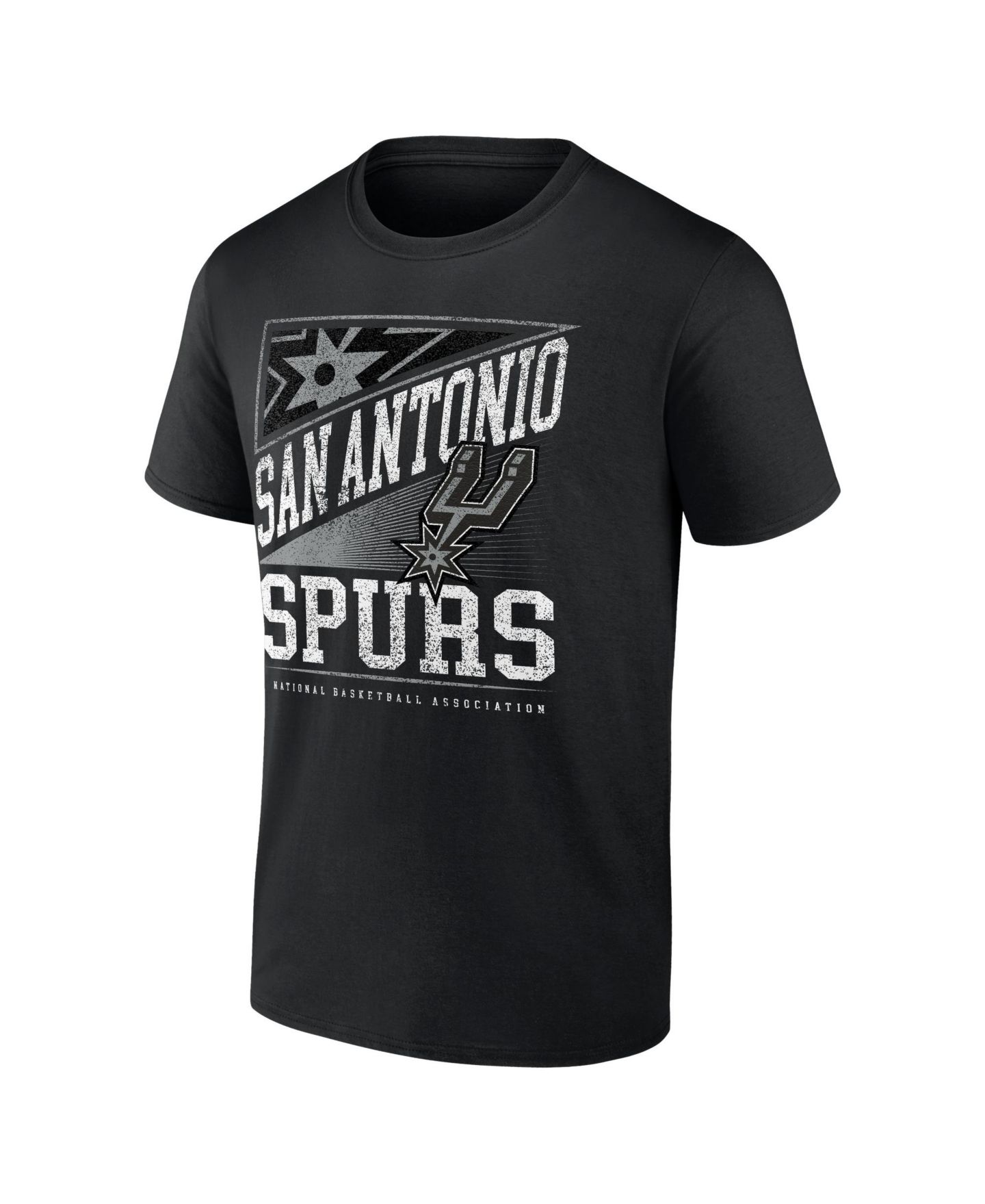 Мужская футболка Fanatics Black San Antonio Spurs Wordmark — фото 2