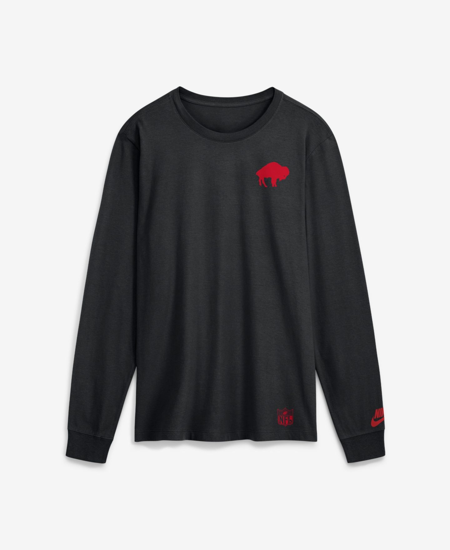 Мужская футболка Nike Black Buffalo Bills Double Rewind Long-Sleeve — фото 2