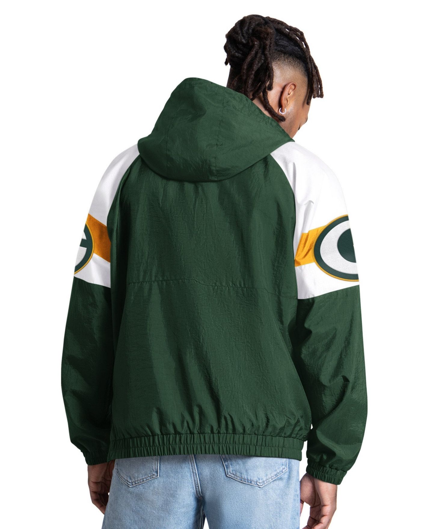 Мужская куртка Starter Green Bay Packers Street Cut Half-Zip — фото 2