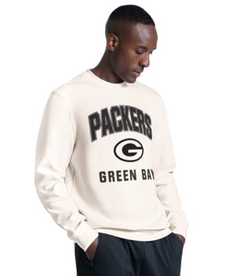 Men's Cream Green Bay Packers Finish Line Tri-Blend Sweatshirt