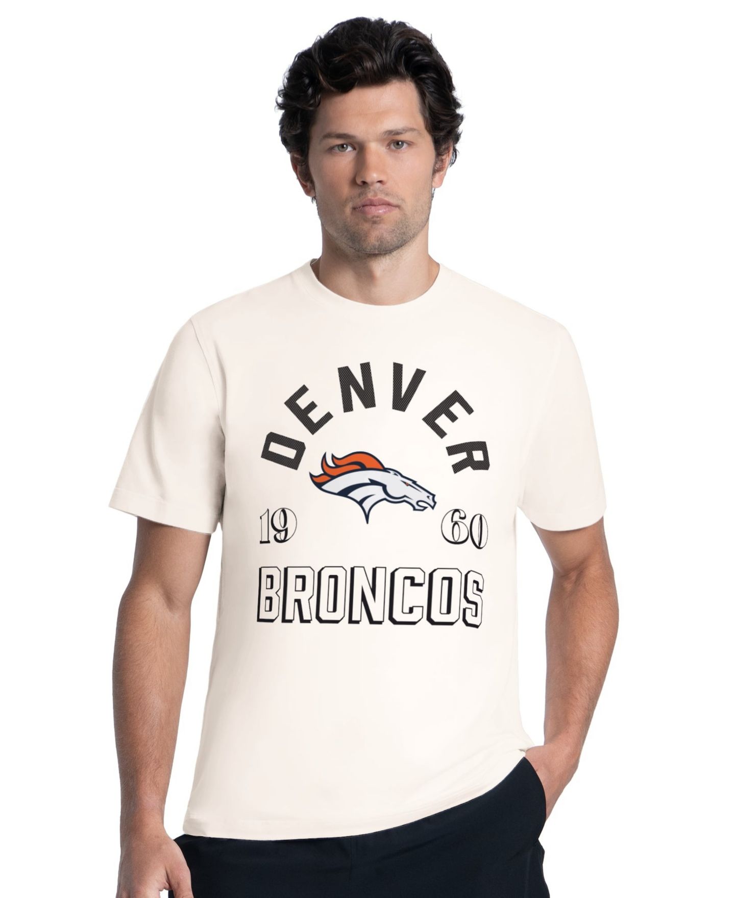 Мужская футболка MSX by Michael Strahan Cream Denver Broncos Ultimate Graphic — фото 1
