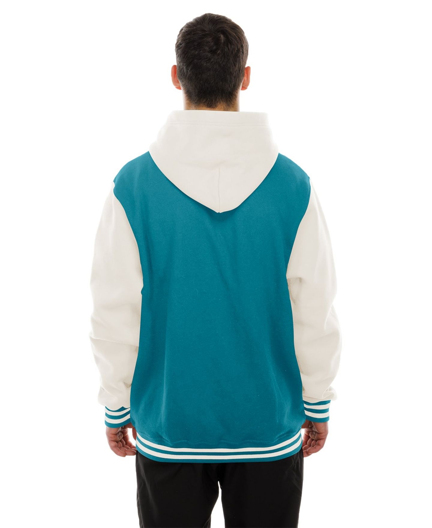 Мужская куртка New Era Teal/Cream Jacksonville Jaguars Full-Snap Fleece Hooded — фото 2