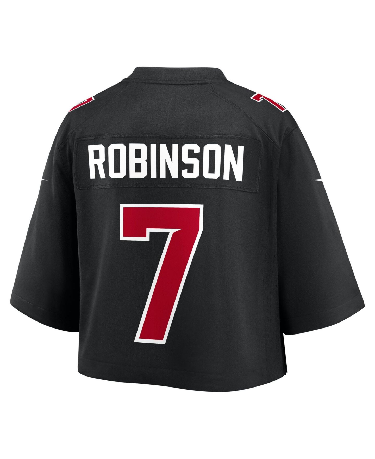 Женский топ Nike Bijan Robinson Black Atlanta Falcons Cropped Fashion Game Jersey — фото 3