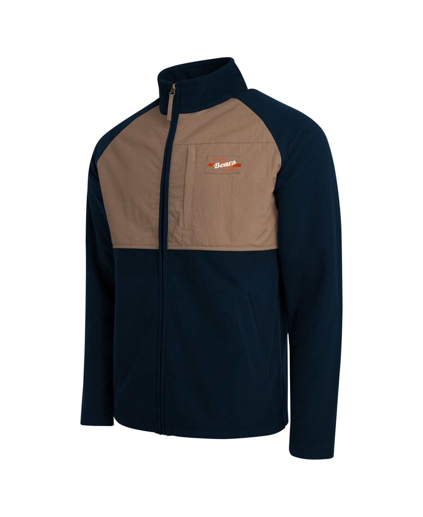 Мужская куртка Darius Rucker Collection By Fanatics Navy/Tan Chicago Bears Full-Zip Raglan — фото 2