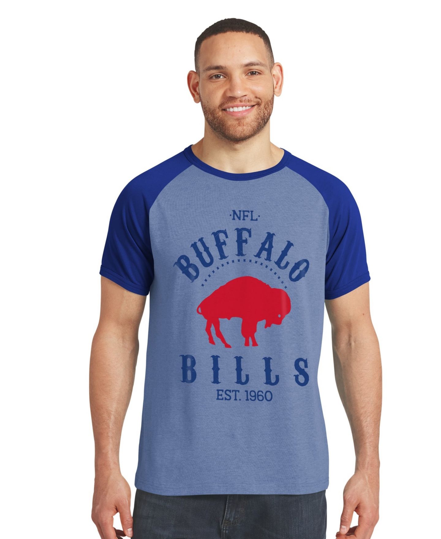 Мужская футболка Darius Rucker Collection By Fanatics Royal Buffalo Bills Raglan — фото 1