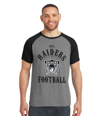 Men's Charcoal Las Vegas Raiders Raglan T-Shirt