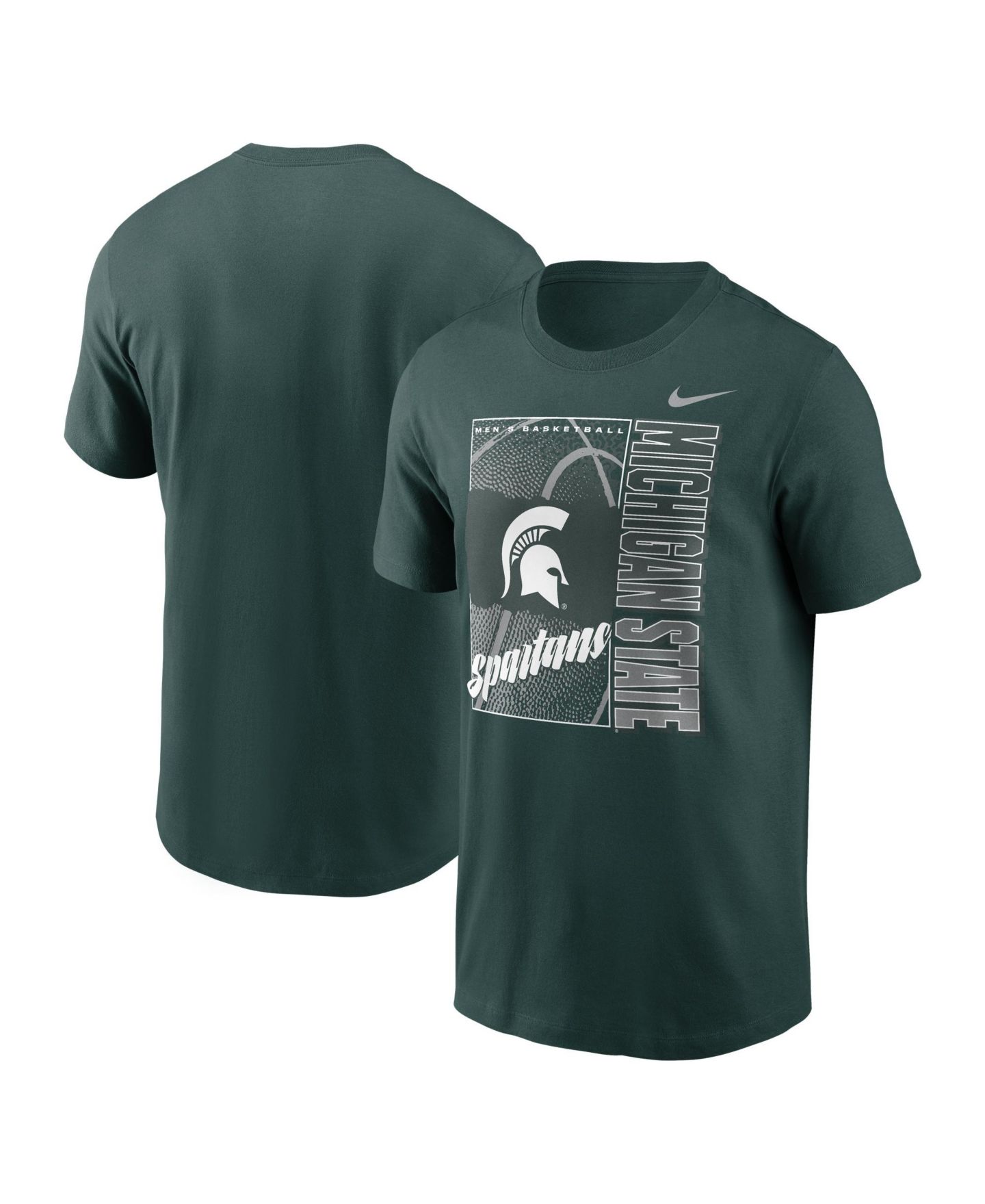 Мужская футболка Nike Green Michigan State Spartans Basketball Refresh — фото 1