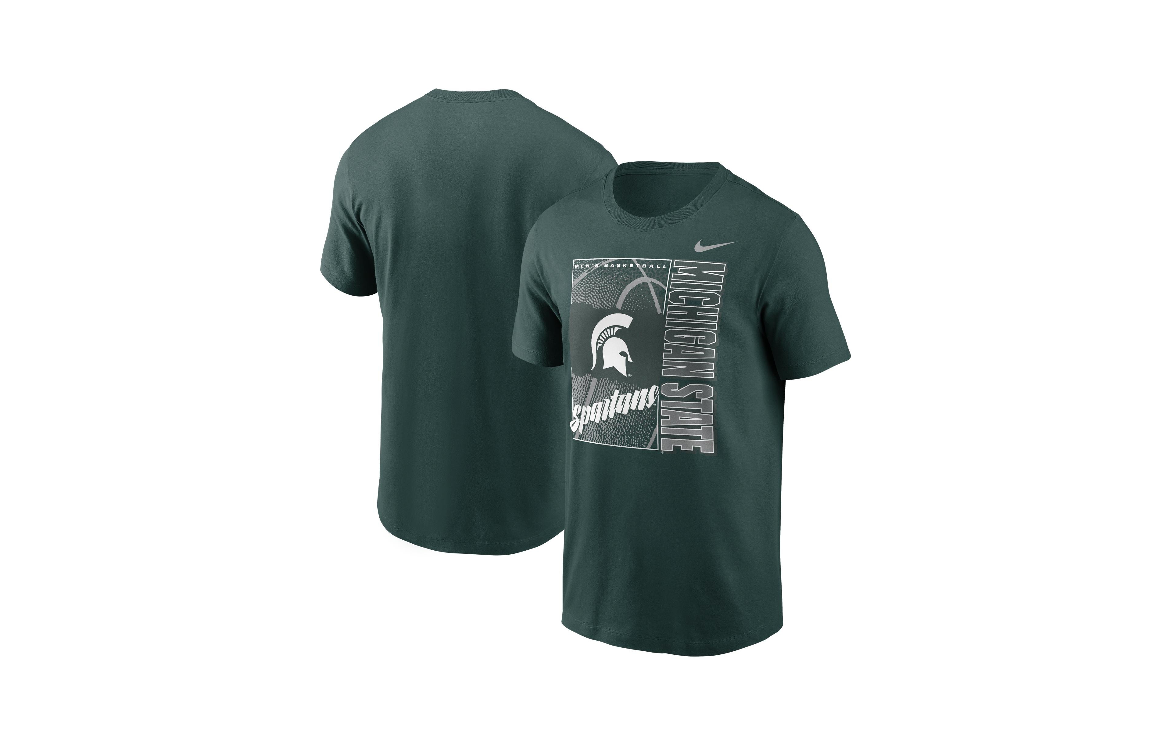 Nike Men's Green Michigan State Spartans Basketball Refresh T-Shirt